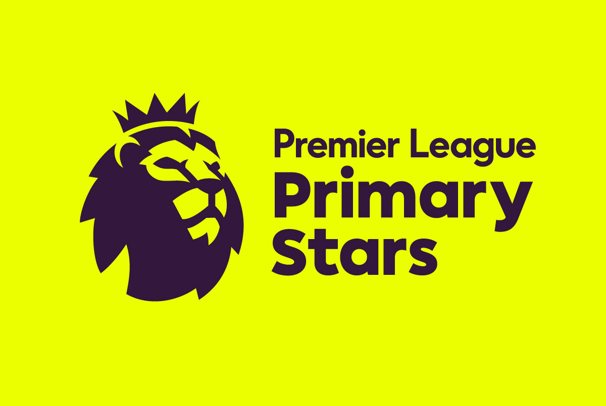 Premier League Primary Stars Logo on a yellow background