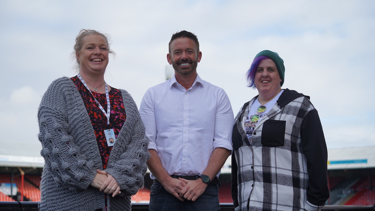 Team members photographed for the Warm Space initiative